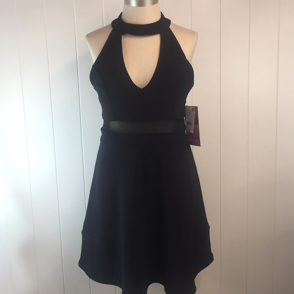 Emerald Sundae Black Dress with Mesh ❤️